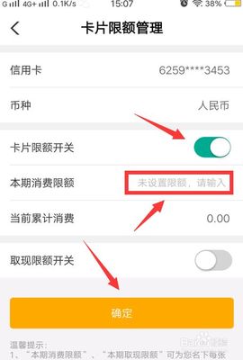 办理后如何设置消费限额？